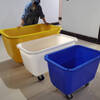 Ni Zhier customized plastic cloth cart plastic washing running cart cloth cart hotel room cart clothing turnover cart trolley washing medium yellow four-wheel silent 107*58*50