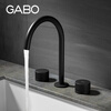 GABO home sink basin faucet kitchen island basin faucet double hole faucet 19SY015-HD matte black 19SY015-HD