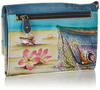 Anna by Anuschka Hand Painted Women's Genuine Leather - Vintage Wrist Clutch - Caribbean Dream, Caribbean Dream Caribbean Dream Medium