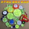 Universal level round level bubble green level ruler with scale small bubble level liquid bead measuring tool accessories 12x6 green