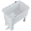 Mobile mop pool household balcony high-foot basin bathroom mop mop plastic drain sink ordinary model-white small size