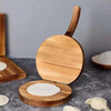 Meikejie solid wood handmade dumpling skin kitchen special skin press manual pressing dumpling skin artifact home original color 1 pack pressing the pie skin too fast
