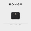 Honggu New Wallet Women's Short Folding Mini Thin Wallet Fashionable Diamond Coin Clip Small Bag Beige