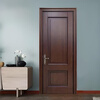 Solid wood door, bedroom door, oak painted door, walnut color room door set, indoor door, sanitary door, customized original wood door, rubber wood painted door style 1