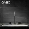 GABO home sink basin faucet kitchen island basin faucet double hole faucet 19SY015-HD matte black 19SY015-HD