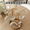 Yixin (yixin) red wine glass rack upside down hanging goblet rack decanter red wine glass storage rack hanging cup rack wine glass rack gold-plated round hanging cup rack (excluding cups and decanter)