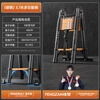 Fengzan Walking Ladder Herringbone Telescopic Ladder Portable Thickened Engineering Folding Ladder Household Multifunctional Hard Carrying Lift Ladder Herringbone Variable Straight Ladder Black Orange Multifunctional Ladder 3.7 Meters + Wheels