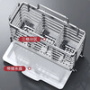 Xinwujia kitchen chopstick cage 304 stainless steel storage rack household wall-mounted punch-free storage basket spoon drain box basket three compartments - hook type 304 stainless steel