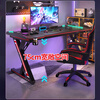 Tongfei computer desk desktop gaming table and chair set carbon fiber game table office desk simple study desk S3 engineering model gaming black 80*60*75-Z style