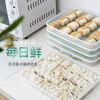 Nuoqishang frozen dumpling box food-grade special refrigerator quick-frozen storage box with one layer and one lid for household dumplings and wontons crisper PP regular style - transparent lid 210g 1 layer 1 box 1 lid