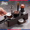 Bincoo Coffee Pressing Powder Base Powder Distributor Set Italian Powder Distributor Handle Pressing Powder Hammer Storage Tool 51/58mm Universal Single Pressing Powder Base-Wood Grain Color