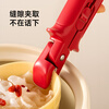 Onlycook two-in-one anti-scalding bowl clamp, anti-slip kitchen clamp, dish clamp, bowl clamp, steamer plate lifter, vegetable tongs - Chinese red