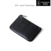 Mr. An xmyb sheepskin zipper coin key bag men's short small wallet mini coin clutch women black small size