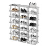 OMANTI simple shoe rack at home entrance indoor small narrow shoe rack dormitory multi-layer shoe cabinet gap space-saving storage shoe cabinet transparent gray 2 layers