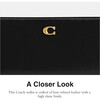 COACH Women's Wallet Clutch Camellia Music Bag Birthday Gift 2025 New Women's Bag Luxury Fashion Black One Size