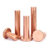 Gold super copper flat head solid rivets pure copper solid rivets flat head copper rivets M2M2.5M3M4M5M6M8 M8*35 (2 pieces)