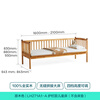 Lin's home solid wood splicing bed children's bed crib toddler fence bed widening and heightening guardrail frame LH271A1 wood color guardrail style bed 0.6m x 2.0m bed + 0 glue net smell brown mat (5cm)