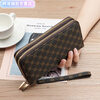 Henglan 2025 Wallet Women's Mom Bag Groceries Ladies Clutch Multi Card Slot Card Holder Double Pull 306 Double Zipper Coffee Color