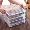 Hualeji Dumpling Box Heightened Dumpling Storage Box Quick-frozen Household Multi-layer Refrigerator Storage Sushi Covered Frozen Dumpling Box Heightened Model 3 Pack