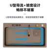 Ye Yuqiang gray kitchen sink Raindance large single-slot material sink with knife holder 80*45 top version