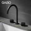 GABO home sink basin faucet kitchen island basin faucet double hole faucet 19SY015-HD matte black 19SY015-HD