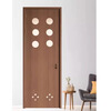 Customized retro style bathroom door walnut color door French glass kitchen door log air door solid wood bedroom door Thai white oak paint walnut wood veneer