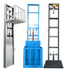 Kuoai Electric Hydraulic Freight Elevator Factory Household Warehouse Freight Elevator Platform Guide Rail Cargo Loading and Unloading Hoist Electric Model - Height 2.0 Meters Loading 500KG Wireless Remote Control