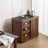 Walnut mobile tea cabinet household kettle integrated tea table side cabinet living room balcony tea table side table 1. Walnut tea cabinet C3