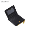 CRTNZO KROEZ Light Luxury Wallet Women's Short 2026 New Coin Purse Women's Card Holder New Year's Valentine's Day Birthday Gift Practical Black - Light Luxury Gift Practical for Girlfriend Wife Girlfriend's Birthday Gift