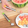 Rice harvesting fruit fork, stainless steel watermelon fruit cutter, ice cream ball scoop, multifunctional fruit scoop, carved ball scoop, carved knife