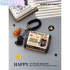 Henglan HAPPY leather FBI black cat wallet Korean version student meal card campus card bank card driver's license body FBI small black cat wallet + black cat pendant + black bullets regular version