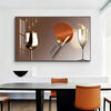 Horizontal single frame restaurant decorative painting wine cabinet kitchen table wall painting sideboard mural light luxury wine glass dining room hanging painting wine glass story 1 80*40PS frame + canvas