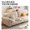 Duwo fabric sofa living room modern simple sofa small apartment double seat straight sofa 1.8m light gray