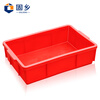 Guxiang Plastic Box Thickened Logistics Turnover Box Parts Material Box Classification Organizing Basket Storage Box Tool Box Storage Box Storage Accessories Box Plastic Basket Rectangular Box Flat Mouth Box Small Square Box Red No. 6 379*241*99mm