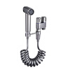 Jingyu toilet spray gun toilet companion one in and two out full copper angle valve set flusher high-pressure spray gun women's washer gold double control stainless steel spray gun set