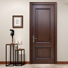 Pure solid wood door, interior door, American style solid wood door, walnut wood, new Chinese style painted room door, bedroom door, red walnut wood door, door leaf + door cover + lines