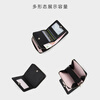 Honggu New Wallet Women's Short Folding Mini Thin Wallet Fashionable Diamond Coin Clip Small Bag Beige