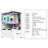 Nine-tailed fox sea view room column-free MINI computer case desktop double-sided glass side see-through/support MATX motherboard/120 water cooling T09 column-free MINI sea view room white empty box