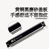 Guoguang 24-hole Guozhiguang imported gong polyphonic harmonica (matte black, wave tone, with teaching materials, glasses case)