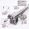304 stainless steel cable tie self-locking metal cable tie room outdoor marine binding belt strong cable tie tensioner 7.9mm*1000mm 100 pieces
