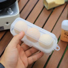 An Junsheng camping outdoor egg storage box with egg tray, anti-fall and shockproof, portable transparent plastic box grid beauty egg packaging box, 4 grid egg box, 1 pack, anti-fall and shockproof