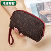 Ye Yuyunluo Valentine's Day handbag clutch bag Japanese and Korean fashion versatile casual mobile phone bag women's coin purse simple long wallet/burgundy new affordable anti-degaussing