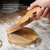Meikejie solid wood handmade dumpling skin kitchen special skin press manual pressing dumpling skin artifact home original color 1 pack pressing the pie skin too fast