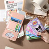Chengyang Cartoon Cute Girls Short Wallet Pacha Dog Kuromi Cinnamon Dog Creative Three-fold Student Small Purse Children Kuromi-Small Purse