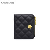 CRTNZO KROEZ Light Luxury Wallet Women's Short 2026 New Coin Purse Women's Card Holder New Year's Valentine's Day Birthday Gift Practical Black - Light Luxury Gift Practical for Girlfriend Wife Girlfriend's Birthday Gift