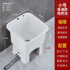Mobile mop pool household balcony high-foot basin bathroom mop mop plastic drain sink ordinary model-white small size