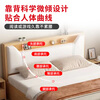 Yingyucai solid wood bed simple modern master bedroom home 1.5 single bed rental room with 1.8 meters tatami soft package gray single bed thickened model recommended by the store manager 1.5*2 meters