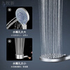 Jomoo new shower head shower water heater shower head bathroom adjustable shower water booster top spray strong encryption 5-speed black large panel shower 999% air booster single shower head