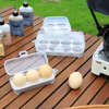 An Junsheng camping outdoor egg storage box with egg tray, anti-fall and shockproof, portable transparent plastic box grid beauty egg packaging box, 4 grid egg box, 1 pack, anti-fall and shockproof