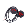 Zejie DC4-100V DC digital voltmeter LED digital display round two-wire waterproof voltmeter with reverse connection protection DC4-100V round two-wire voltmeter red light